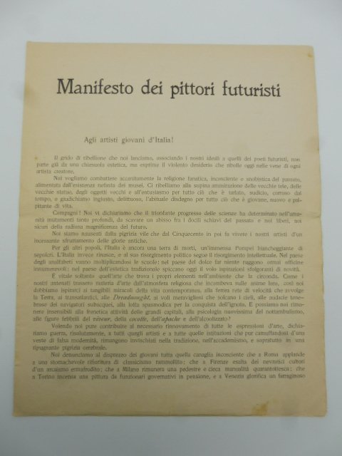 Manifesto dei pittori futuristi