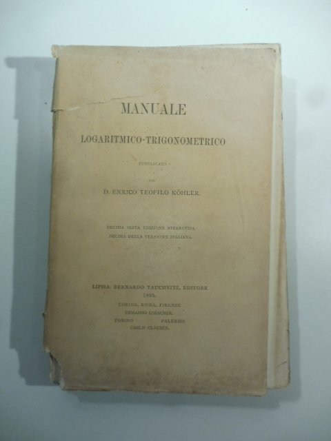 Manuale logaritmico-trigonometrico