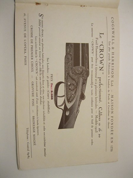Manufacture d'armes de luxe Cogswell & Harrison Ltd