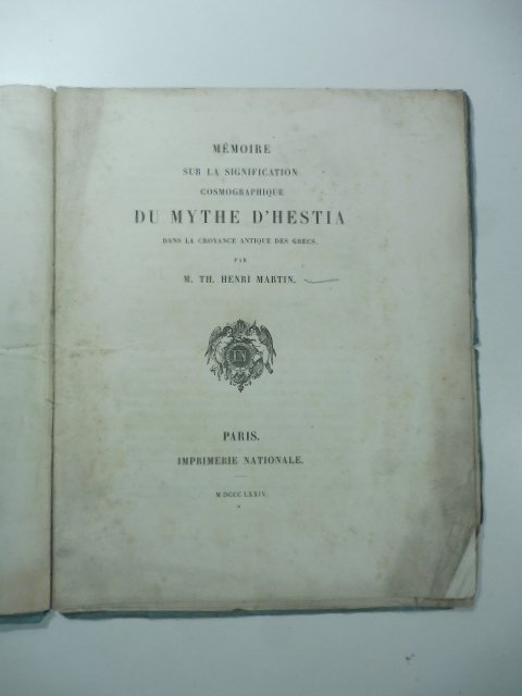 Memoire sur la signification cosmographique du mythe d'Hestia dans la …