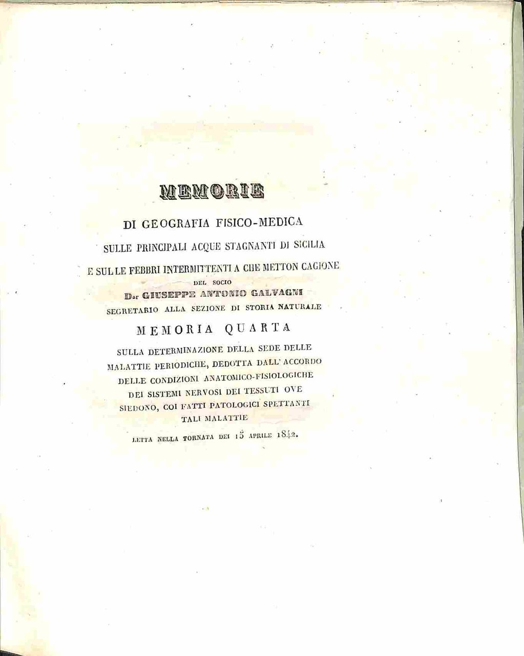 Memorie di geografia fisico medica sulle principali acque stagnanti di …