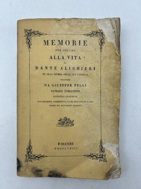 Memorie per servire alla vita di Dante Alighieri ed alla … | Immagine principale