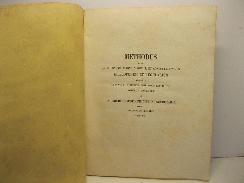 Methodus quae a S. Congregatione negotiis et consultationibus episcoporum et …