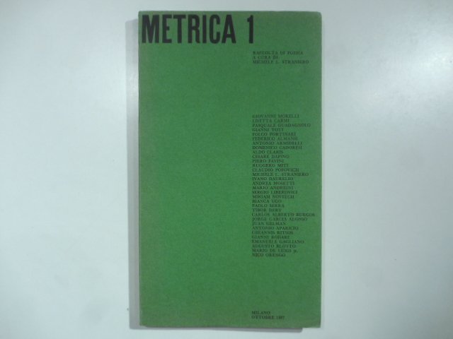 Metrica 1. Raccolta di poesia a cura.