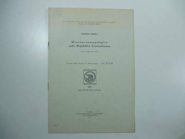Missione antropologica nella Repubblica Centroafricana