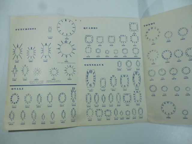 Modelli dei quadranti. Riparazione di quadranti argentati o dorati. Grospietro-Varetto, …