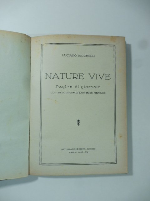 Nature vive. Pagine di giornale