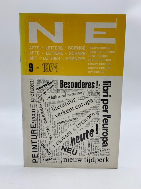 NE. New Europe. Arts-Letters-Science, 9-1974