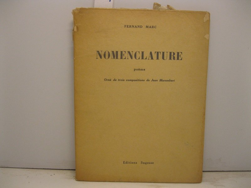 Nomenclature. Poeme. Orne' de trois composition de Jean Marembert