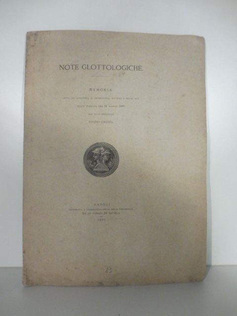 Note glottologiche. Memoria letta all'Accademia di Archeologia, Lettere e Belle …
