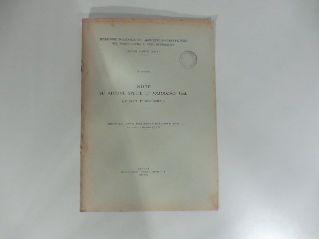 Note su alcune specie di praogena Cast.