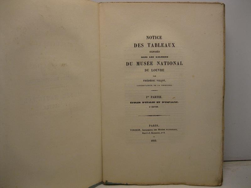 Notice de tableaux exposes dans les galeries du Musee National …