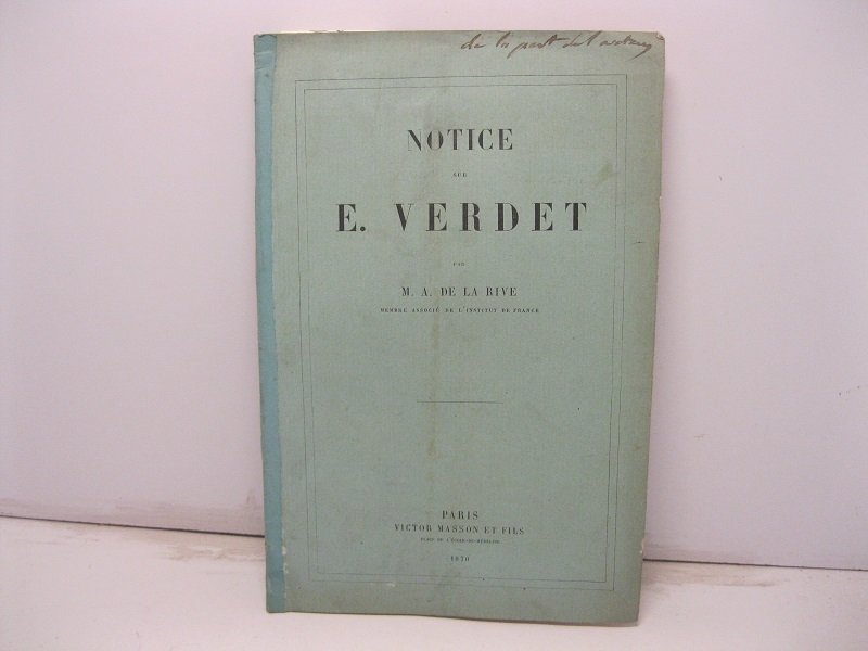 Notice sur E. Verdet
