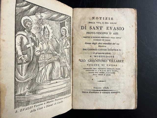 Notizie della vita e del culto di Sant'Evasio proto-vescovo d'Asti, … | Immagine principale