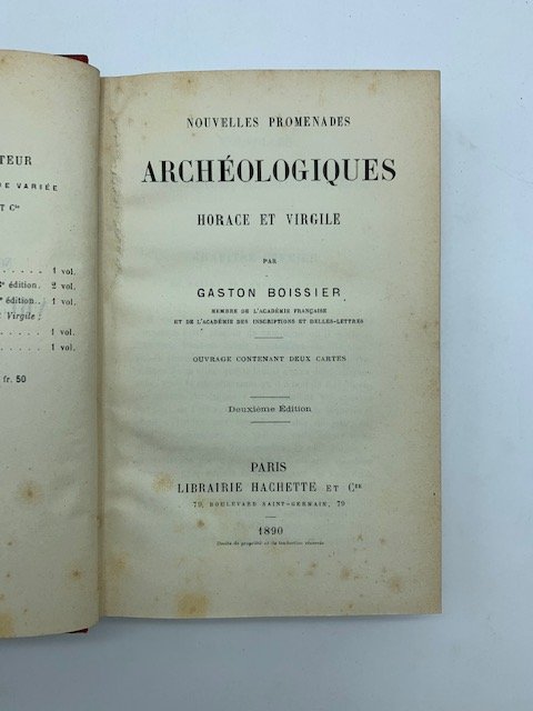 Nouvelles promenades archeologiques. Horace et Virgile