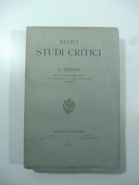 Nuovi studi critici