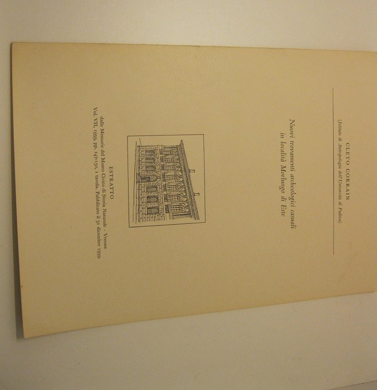 Nuovi trovamenti archeologici casuali in localita' Morlungo di Este Estratto …