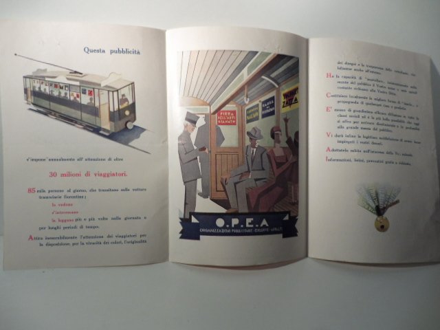 O.P.E.A. Organizzazioni pubblicitarie esclusive - Appalti. Firenze. (Pieghevole pubblicitario illustrato)