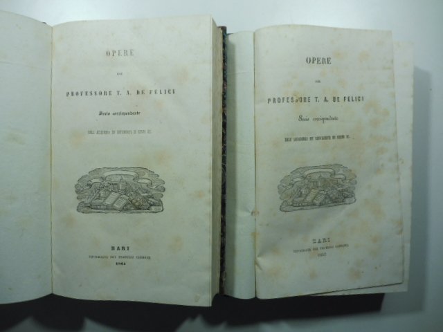 Opere del Professore T. A. De Felici. Socio corrispondente dell'Accademia …