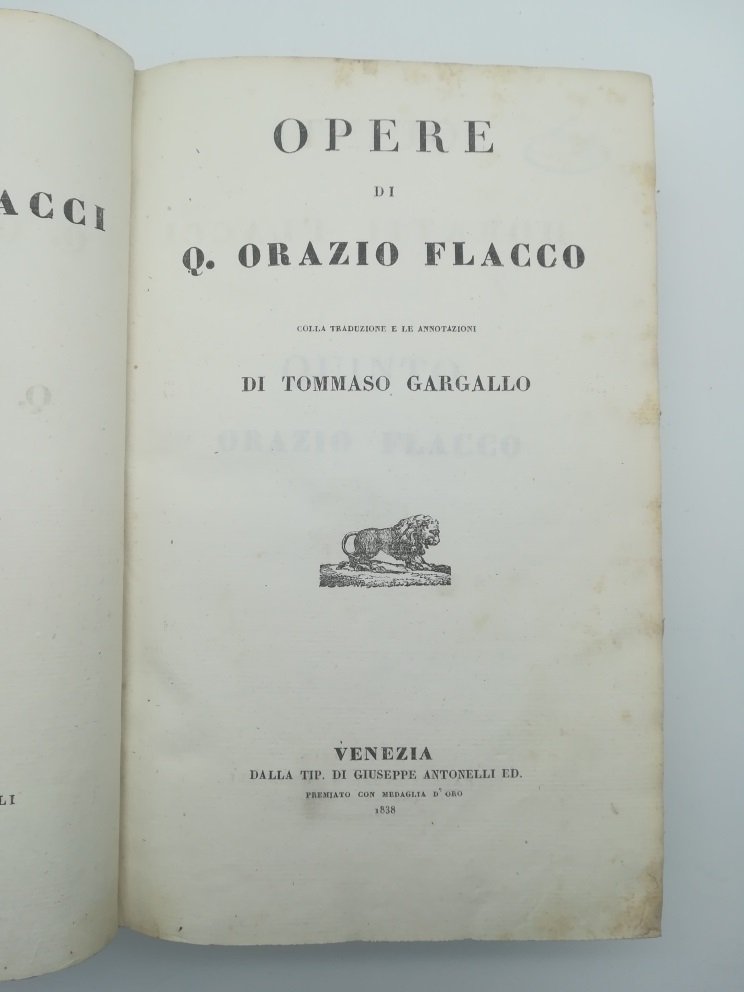 Opere di Q. Orazio Flacco colla traduzione e le note …