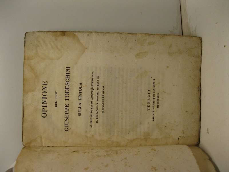 Opinione sulla pistola al priore di Santo Apostolo attribuita al … | Immagine principale