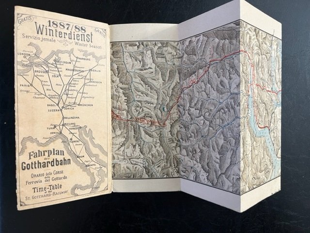 Orario delle corse Ferrovia del Gottardo. Fahrplan der Gotthardbahn (pieghevole)