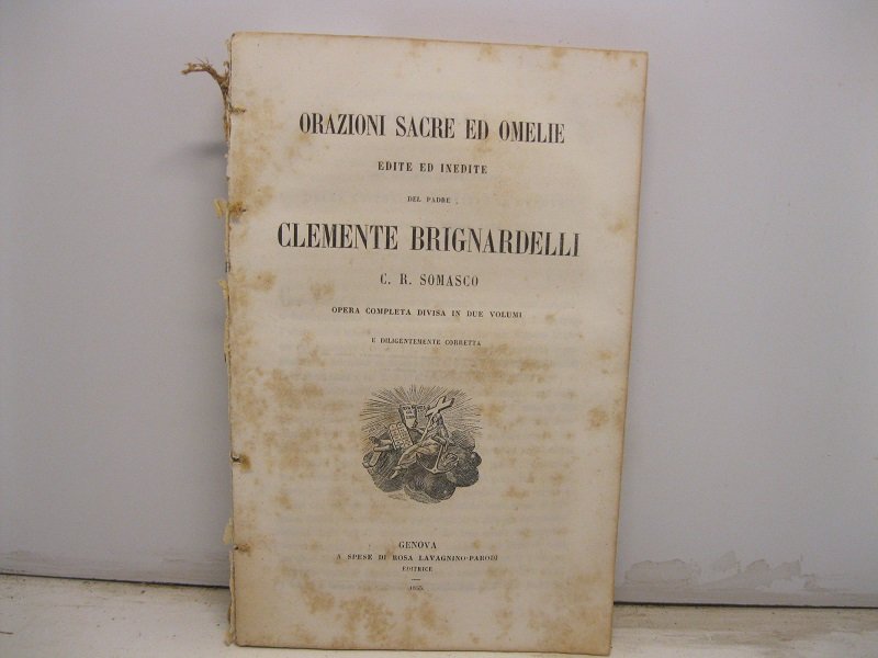 Orazioni sacre ed omelie edite ed inedite del padre Clemente …