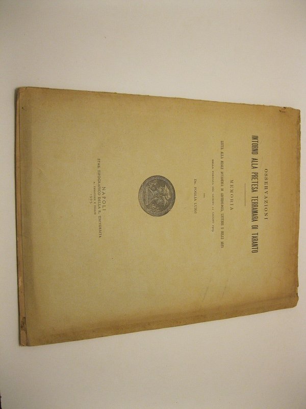 Osservazioni intorno alla pretesa terramara di Taranto. Memoria letta alla …