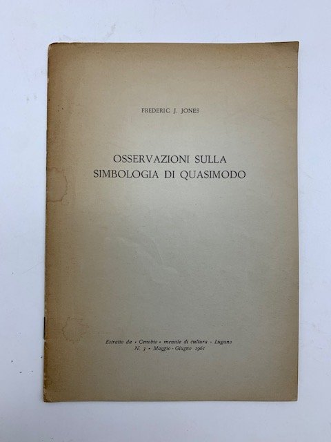 Osservazioni sulla simbologia di Quasimodo