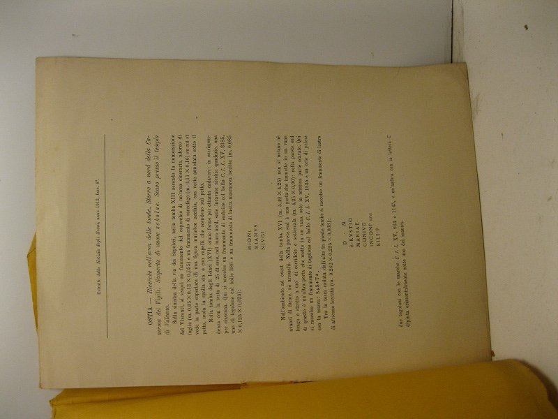 Ostia. Ricerche nell'area delle tombe. Sterro a nord della Caserma …