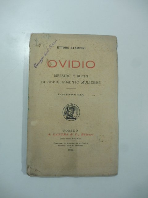Ovidio maestro e poeta di abbigliamento muliebre. Conferenza