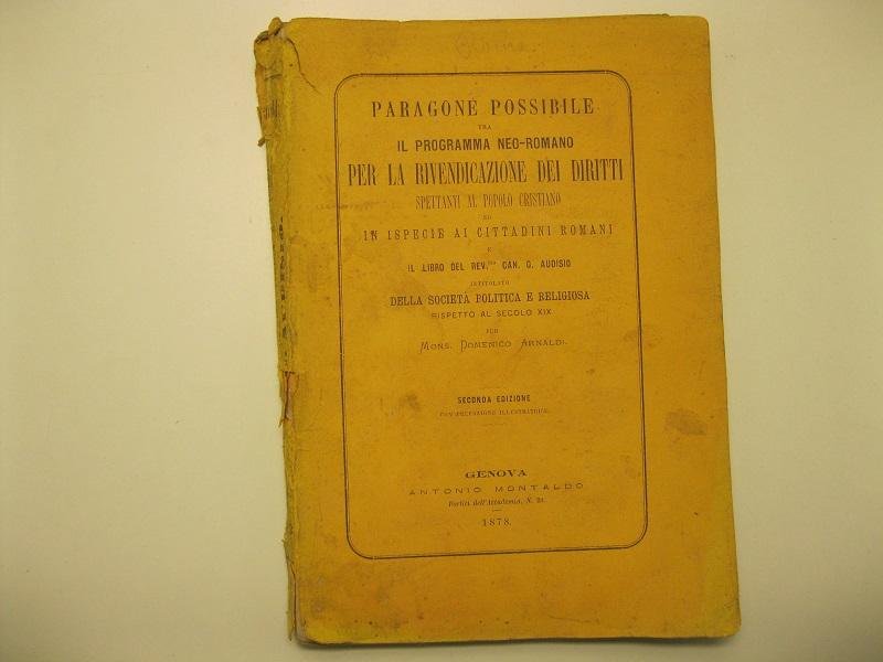 Paragone possibile tra il programma neo-romano per la rivendicazione dei …