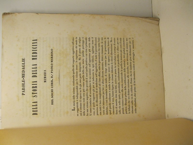 Parole-medaglie della storia della medicina. Memoria