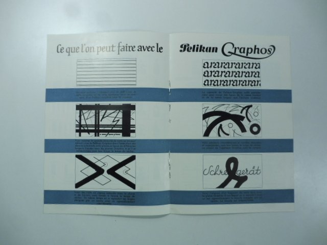 Pelikan Graphos. Catalogo in francese delle penne stilografiche