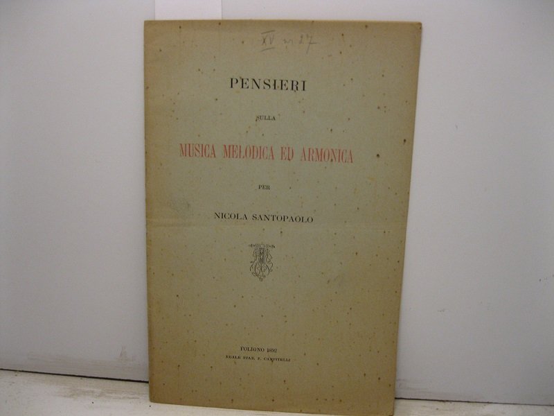 Pensieri sulla musica melodica ed armonica