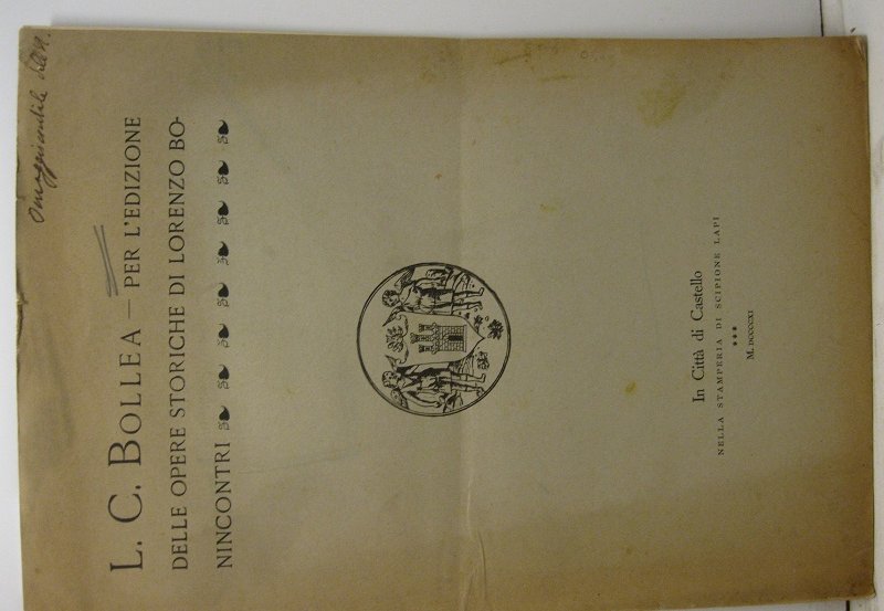 Per l'edizione delle opere storiche di Lorenzo Bonincontri