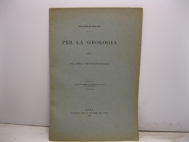 Per la geologia della Calabria settentrionale