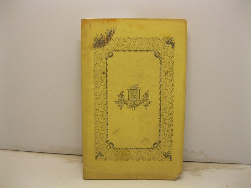 Per la solenne benedizione nuziale impartita il 14 aprile 1847 …