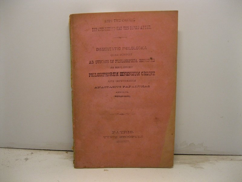 Peri tes poleos Stratonikeias kai ton hieron autes. Dissertatio philologica …