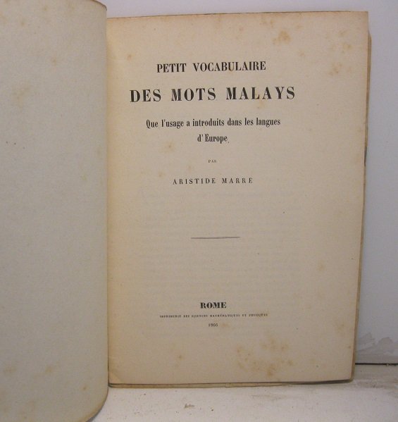 Petit vocabulaire des mots malays que l'usage a introduits dans …