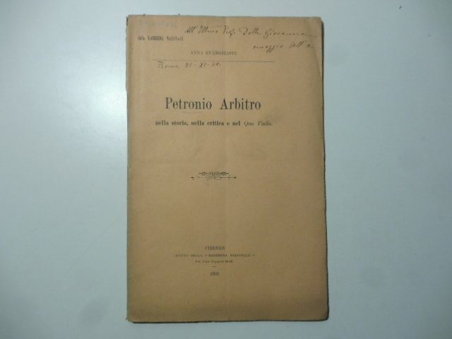 Petronio Arbitro nella storia, nella critica e nel Quo Vadis