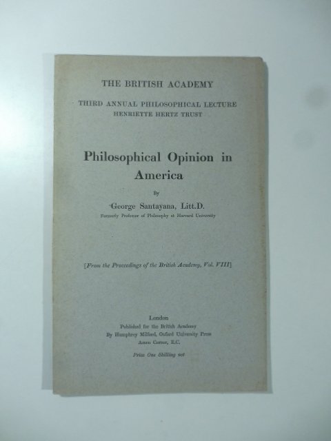 Philosophical Opinion in America | Immagine principale