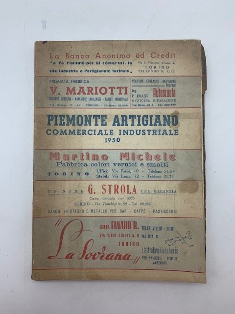 Piemonte artigiano commerciale industriale 1950. Guida regionale per gli acquisti …