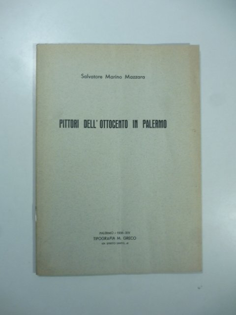 Pittori dell'Ottocento in Palermo