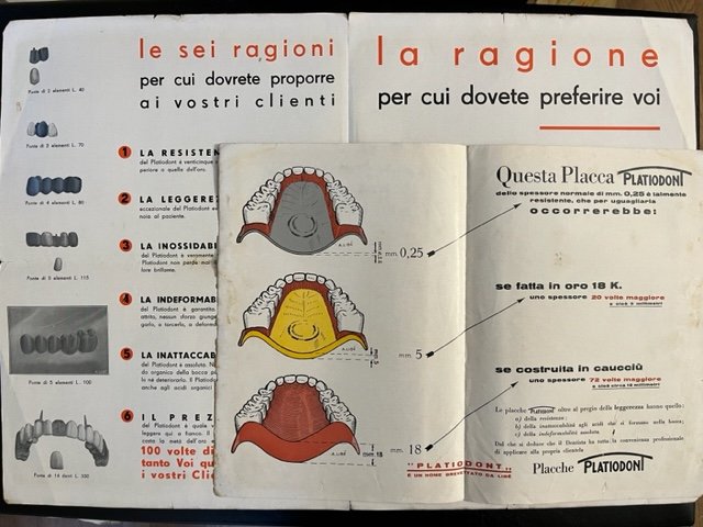 Platiodont dura oltre la vita (pieghevole pubblicitario dentistico)
