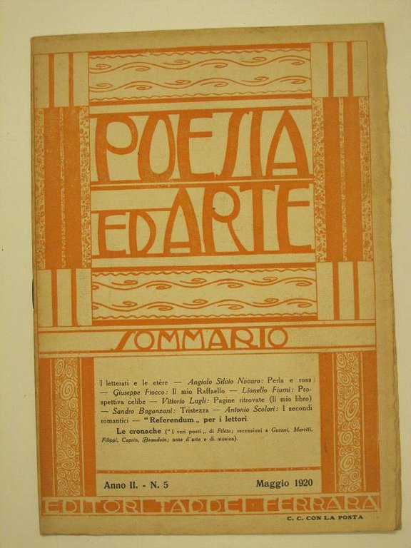Poesia ed arte. Anno II. N. 5. Maggio 1920