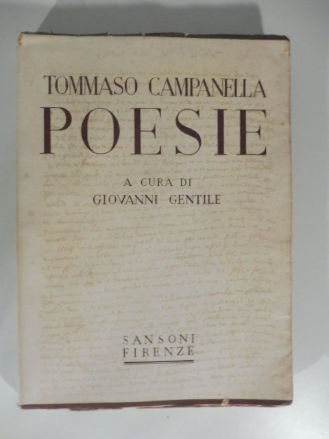 Poesie. A cura di Giovanni Gentile