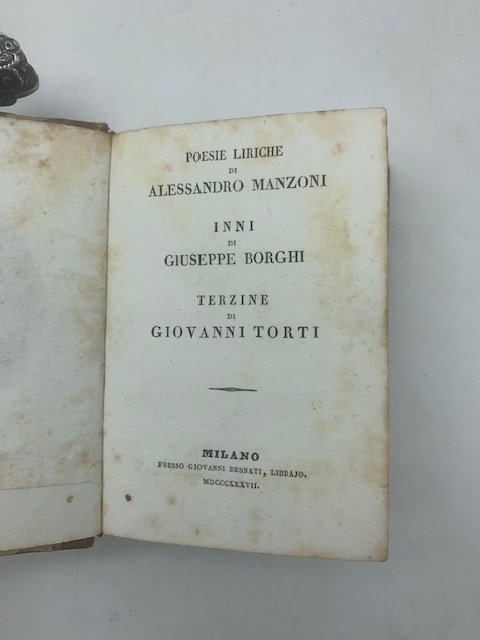 Poesie liriche di Alessandro Manzoni. Inni di Giuseppe Borghi. Terzine … | Immagine principale