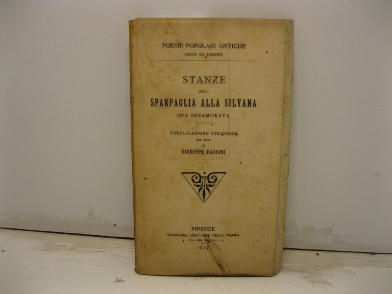 Poesie popolari antiche edite ed inedite. Stanze dello Sparpaglia alla …