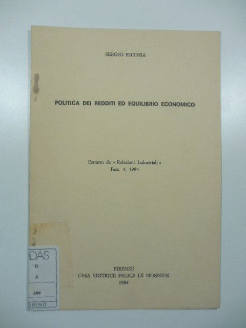 Politica dei redditi ed equilibrio economico | Immagine principale